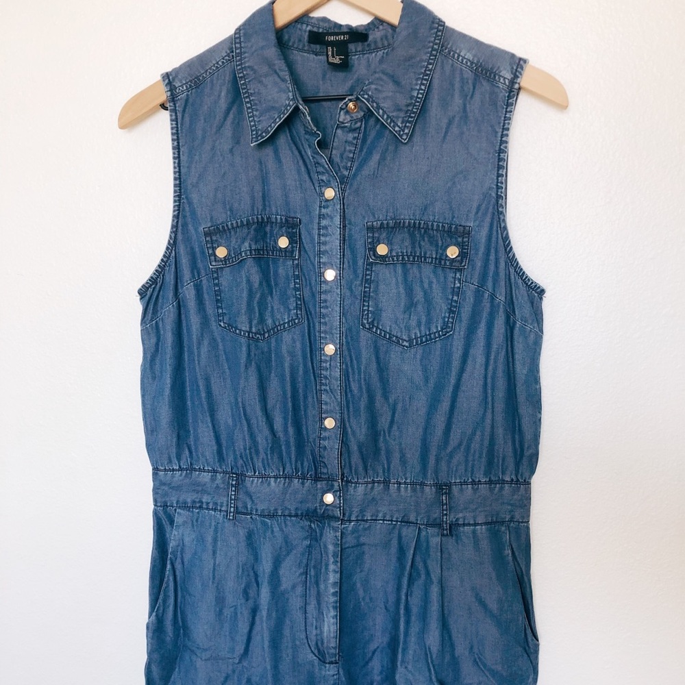 Forever 21 Denim Romper